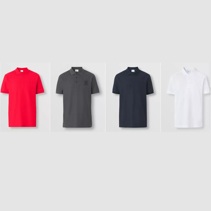 burberry b monogram cotton pique polo shirt